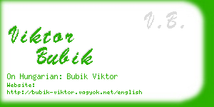 viktor bubik business card
